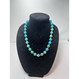 Handmade natural Turquise necklance 18”
